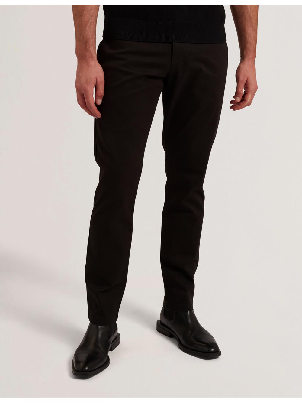 Black Men Ted Baker BATFORD - Slim Fit Cotton Blend Chinos Trousers | NZ  LFNA-14538