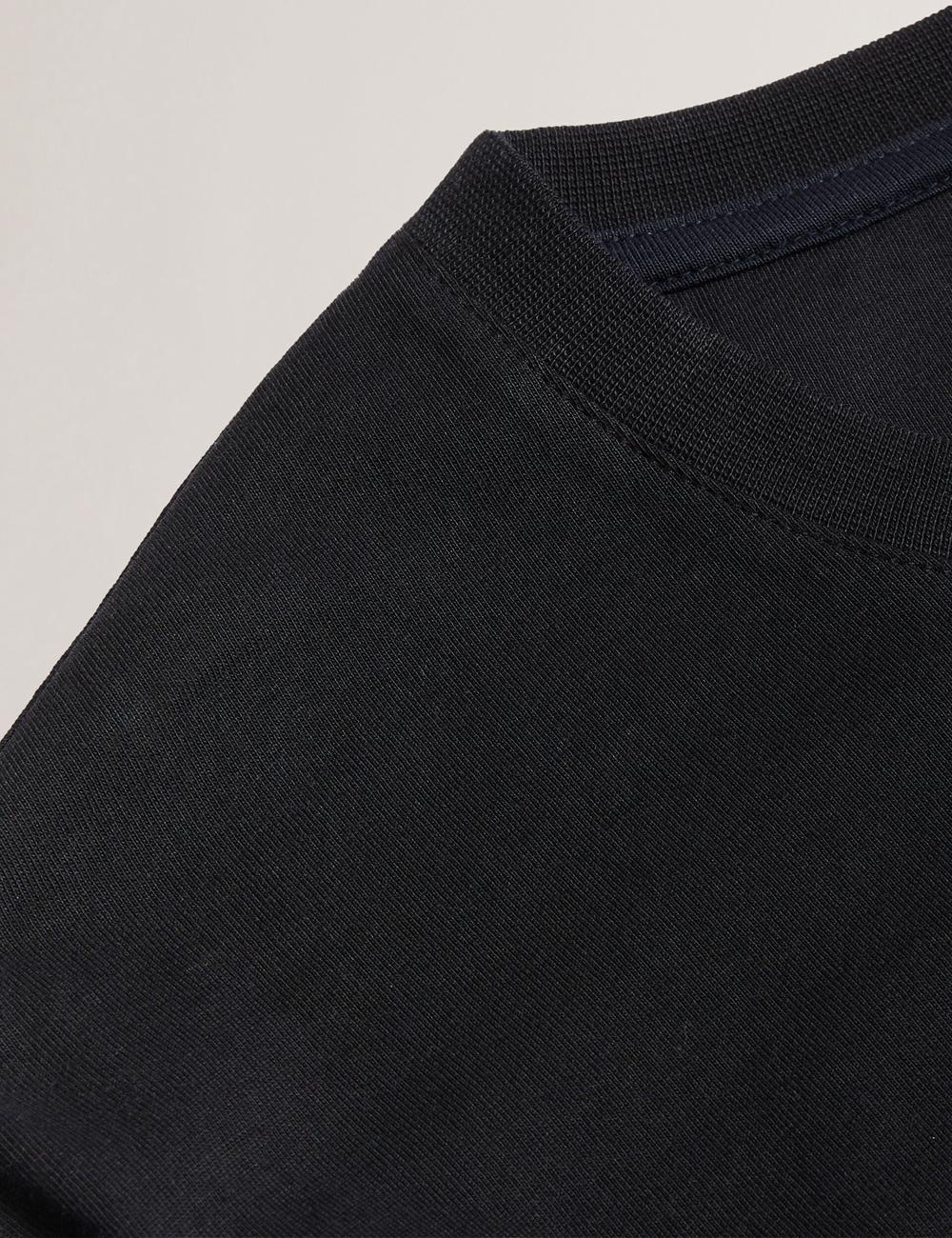 Black Men Ted Baker BEXLI - Regular Fit Long Sleeve Cotton T-Shirts | NZ  OTAC-64802