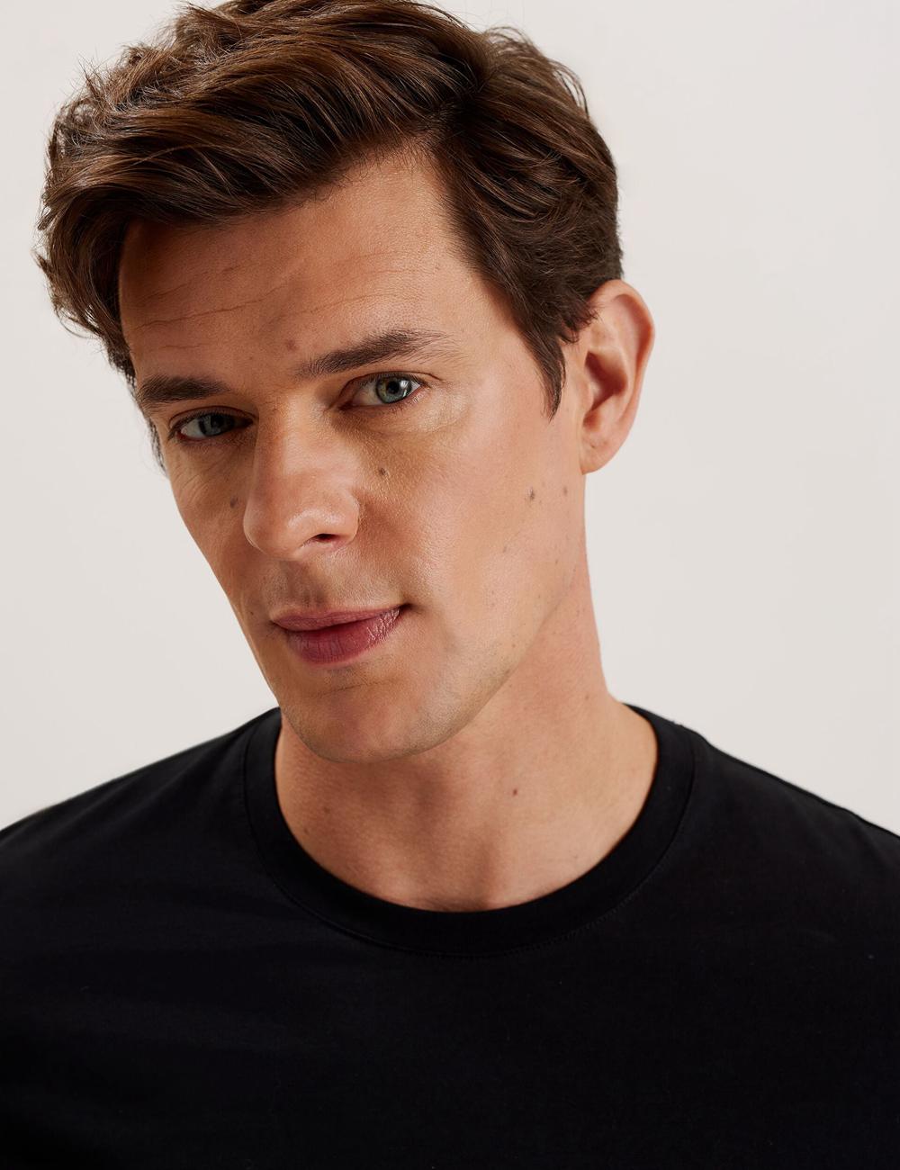 Black Men Ted Baker BEXLI - Regular Fit Long Sleeve Cotton T-Shirts | NZ  OTAC-64802