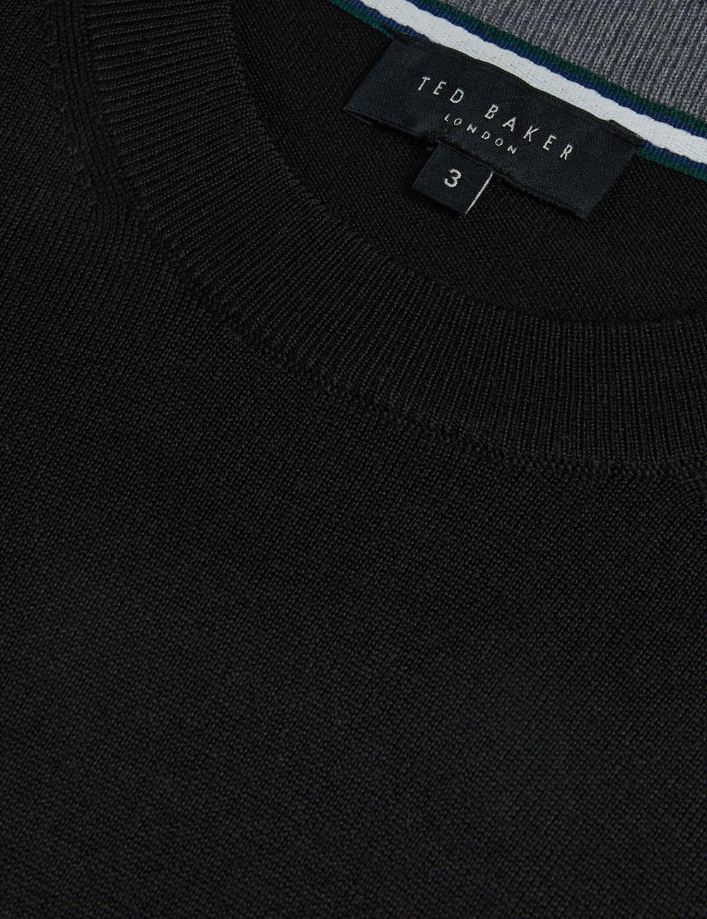 Black Men Ted Baker CARNBY - Pure Wool Crew Neck Jumpers | NZ  NSOC-12547