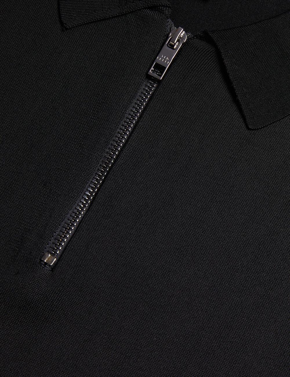 Black Men Ted Baker DALDIN - Zip Collar Stretch Knit Jumpers | NZ  EYUJ-50637