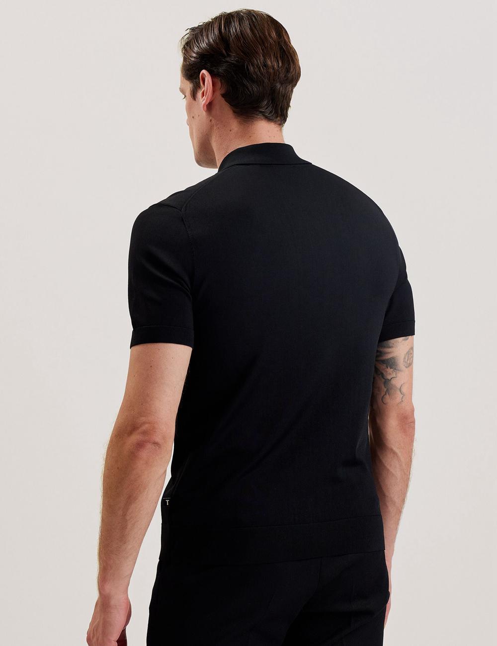 Black Men Ted Baker DALDIN - Zip Collar Stretch Knit Jumpers | NZ  EYUJ-50637