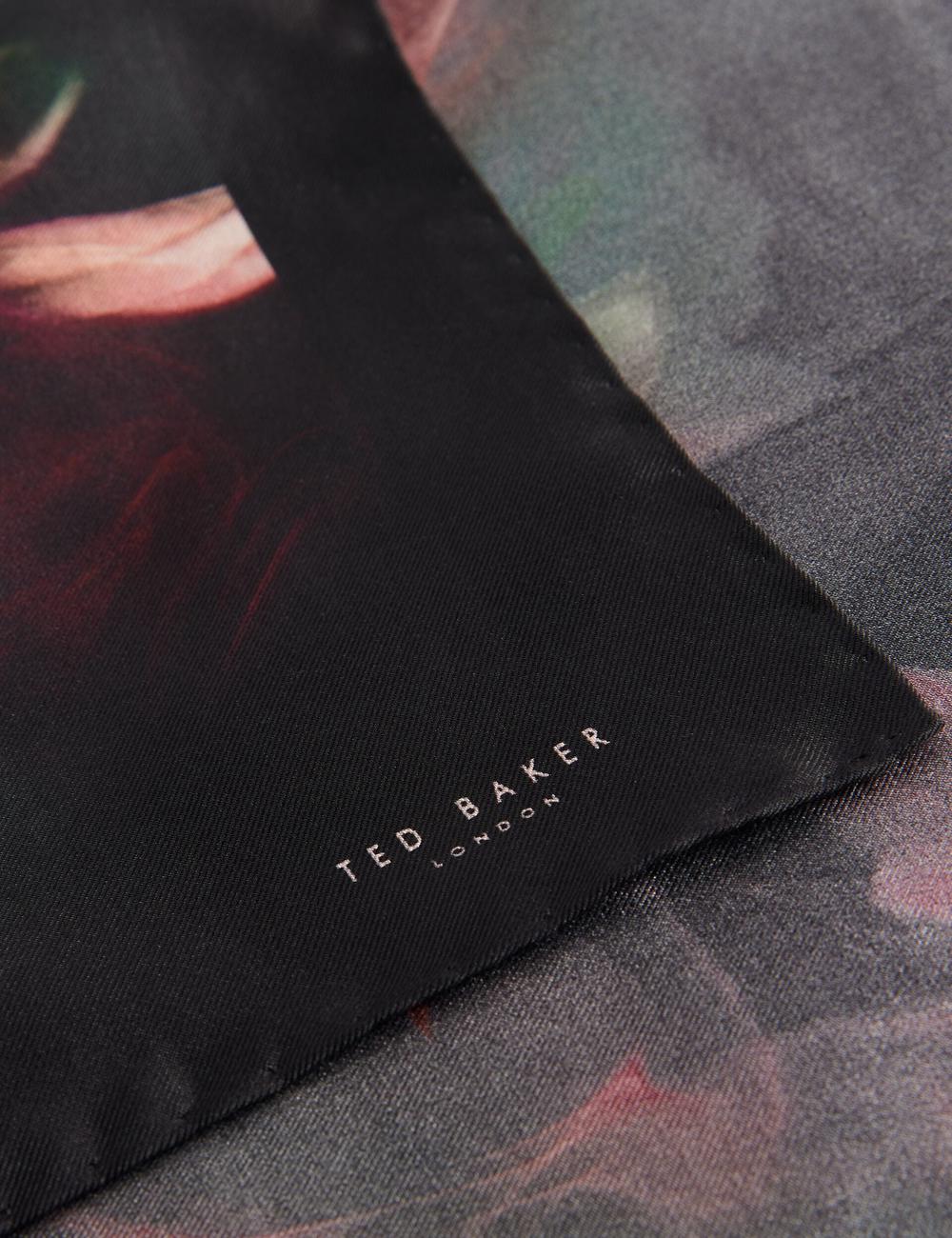 Black Men Ted Baker DALLASE - Smokey Floral Print Silk Pocket Pocket Squares | NZ  VAPU-81257