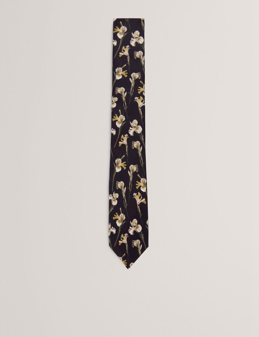 Black Men Ted Baker FRINTON - Orchid Floral Print Silk Ties | NZ  AYZC-71852