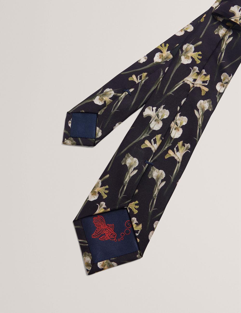 Black Men Ted Baker FRINTON - Orchid Floral Print Silk Ties | NZ  AYZC-71852
