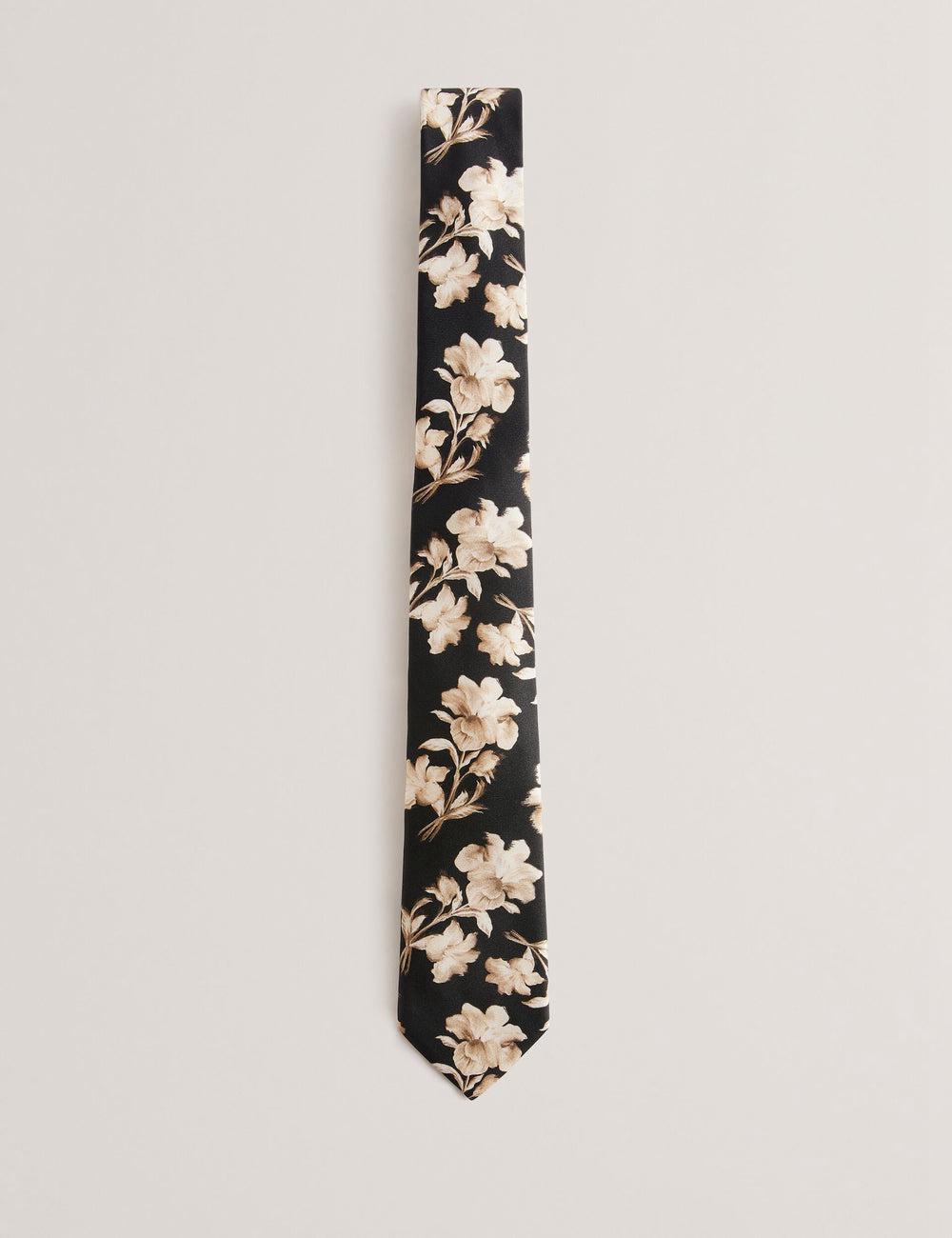 Black Men Ted Baker GOULDE - Two Tone Floral Print Silk Ties | NZ  DRZS-02498