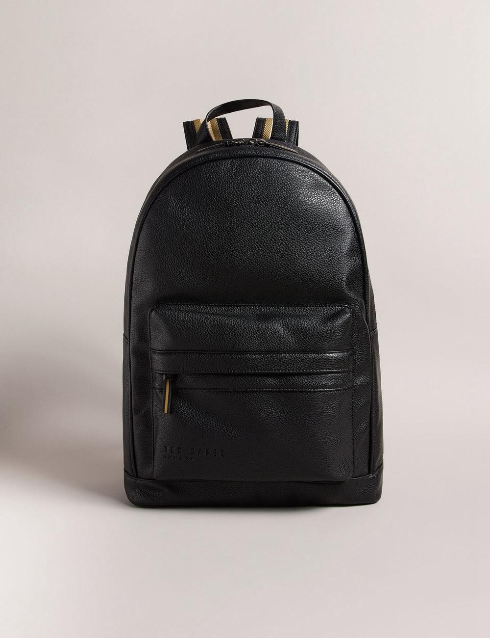 Black Men Ted Baker KAILEB - Webbing Strap Faux Leather Backpacks | NZ  PBOW-36241
