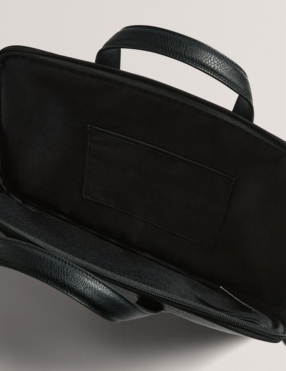 Black Men Ted Baker KEDRIK - Stripe Detail Faux Leather Document Bags | NZ  QIZJ-53694