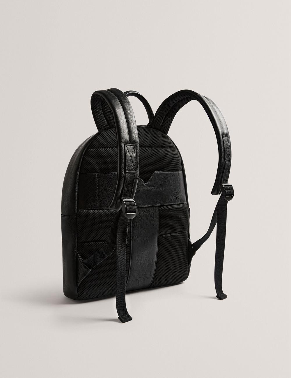 Black Men Ted Baker KEIIGAN - Striped Panel PU Reporter Backpacks | NZ  XLSH-14728
