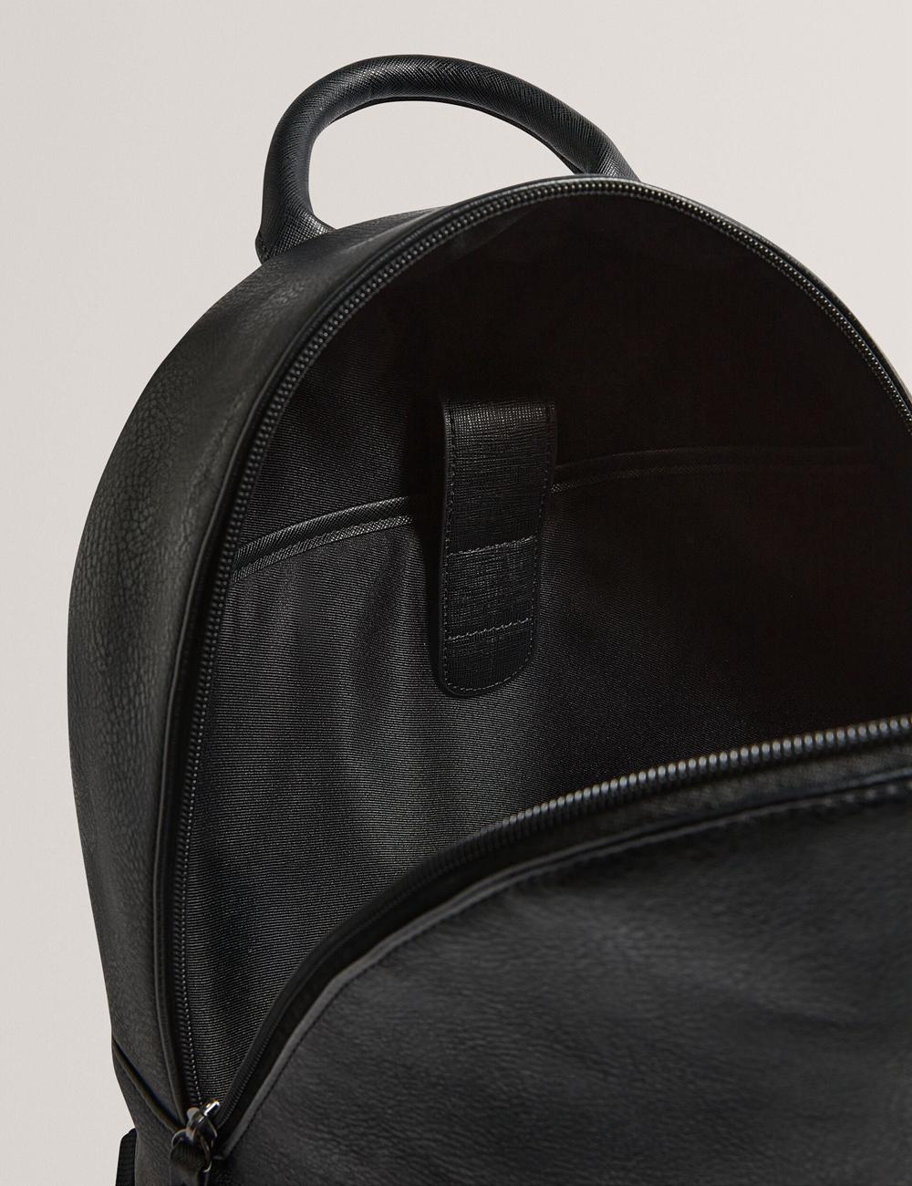 Black Men Ted Baker KEIIGAN - Striped Panel PU Reporter Backpacks | NZ  XLSH-14728