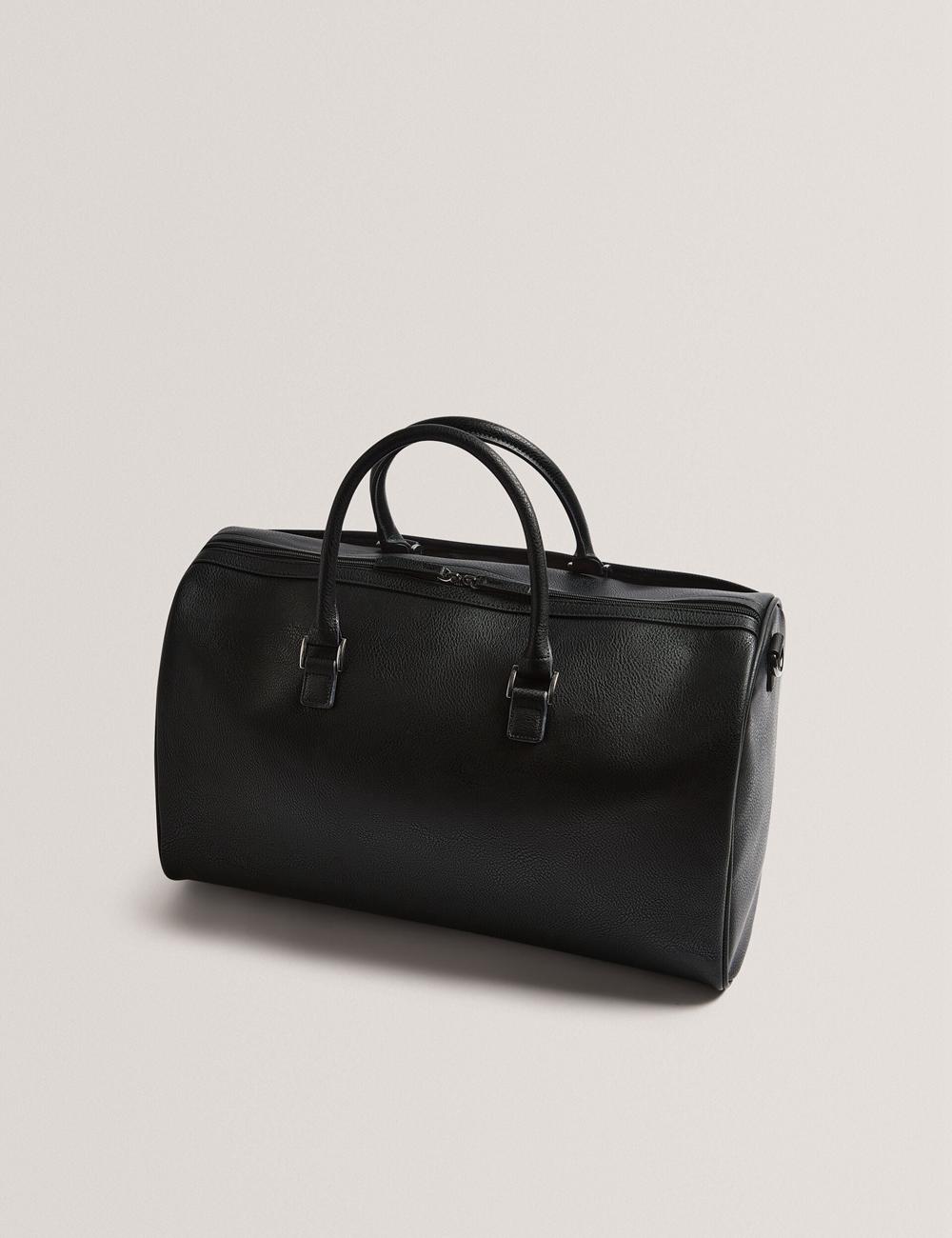 Black Men Ted Baker KELVIN - Striped Panel Faux Leather Holdall Bags | NZ  VYRB-41590