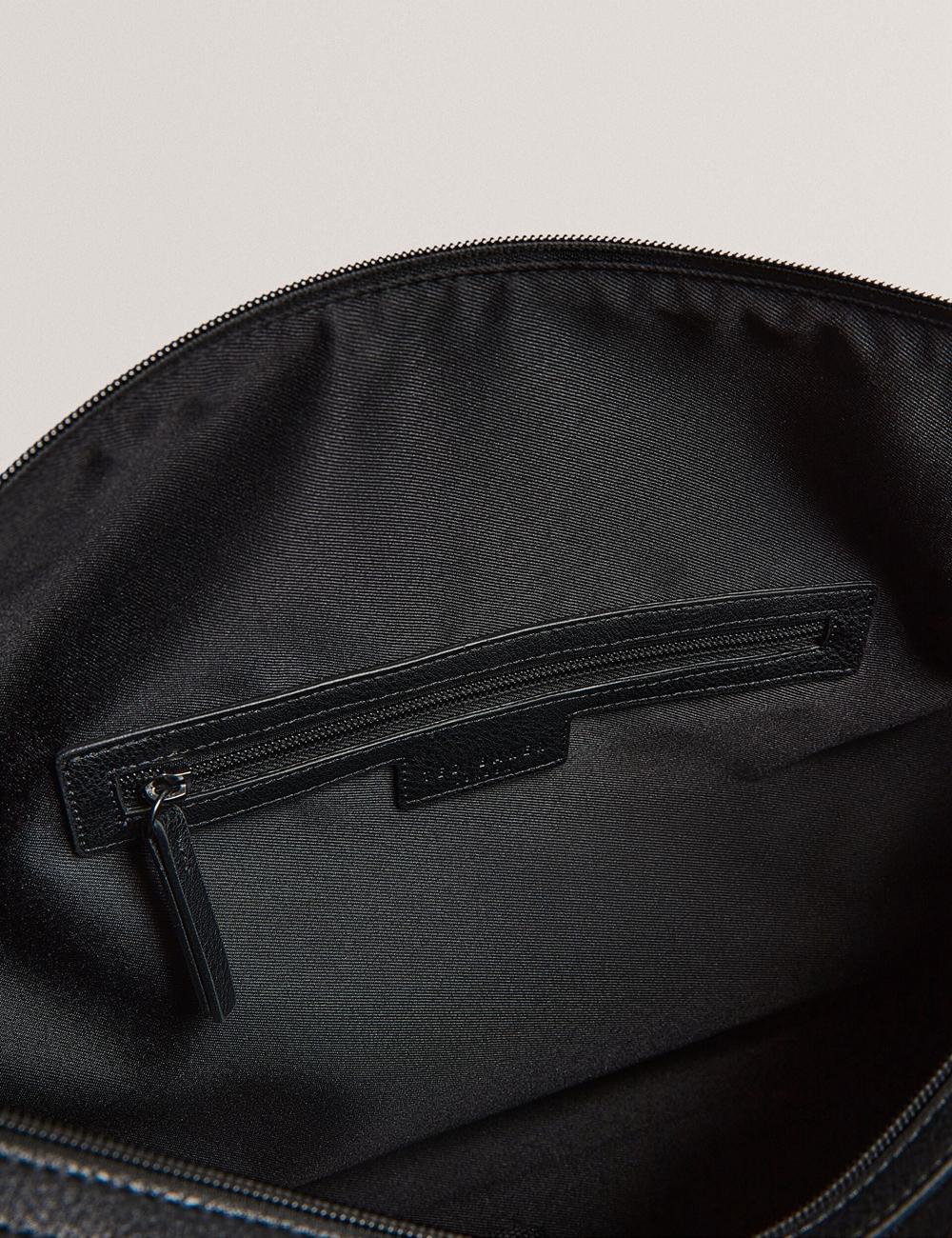 Black Men Ted Baker KELVIN - Striped Panel Faux Leather Holdall Bags | NZ  VYRB-41590