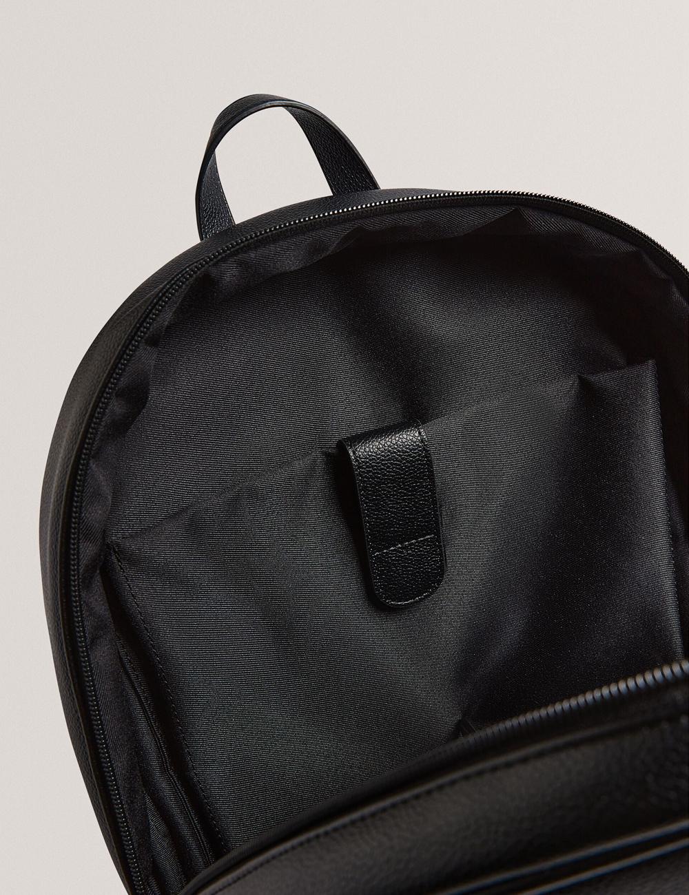 Black Men Ted Baker KEVIIN - Faux Leather Striped Panel Backpacks | NZ  OHLJ-06725