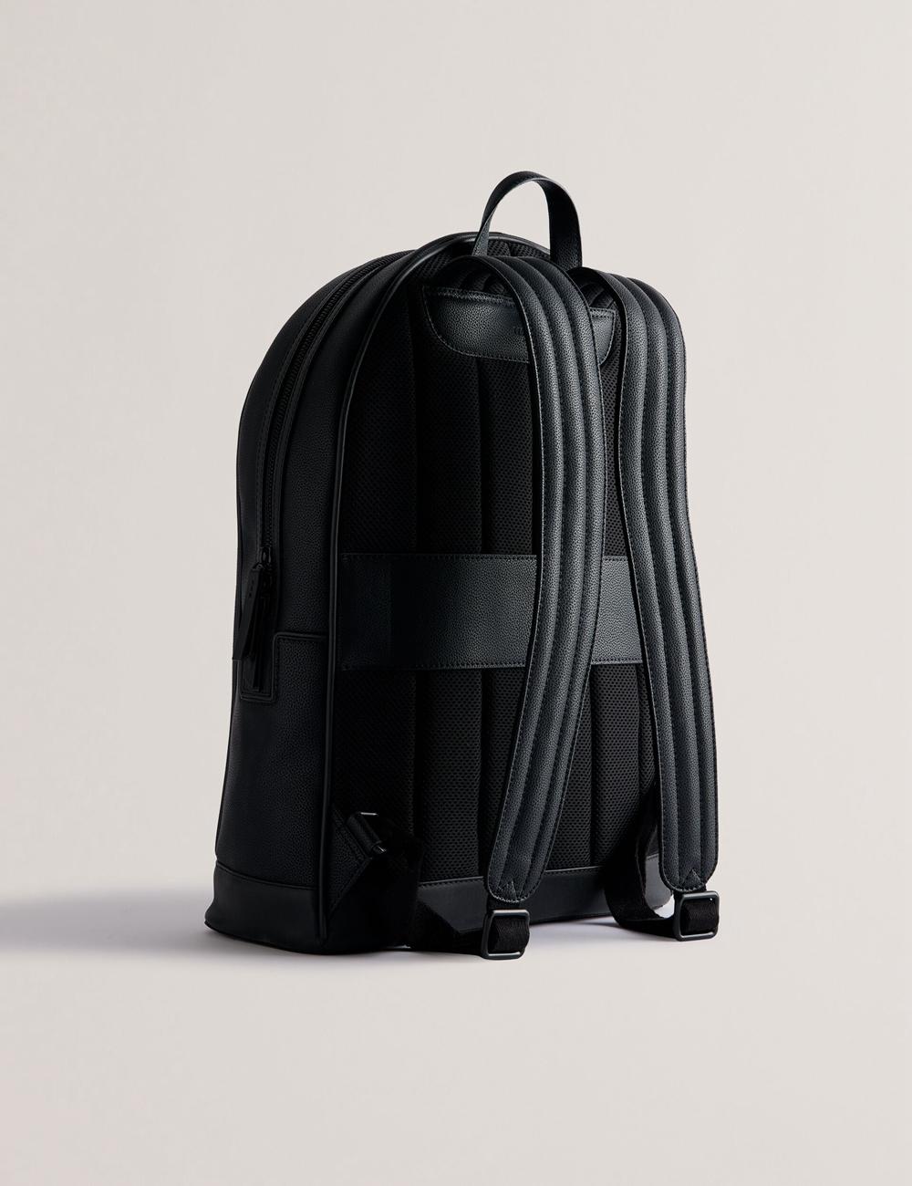 Black Men Ted Baker LANSEN - Textured Bonded Leather Backpacks | NZ  CRJB-85074