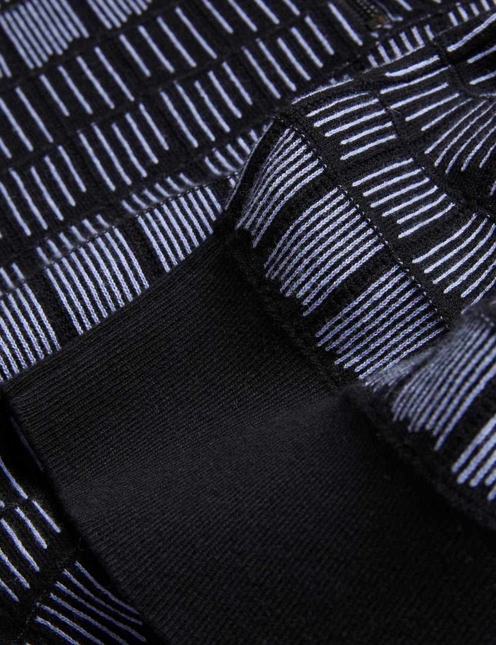 Black Men Ted Baker LEVERS - Ombre Jacquard Zip Neck Polos Shirts | NZ  KMTJ-02971