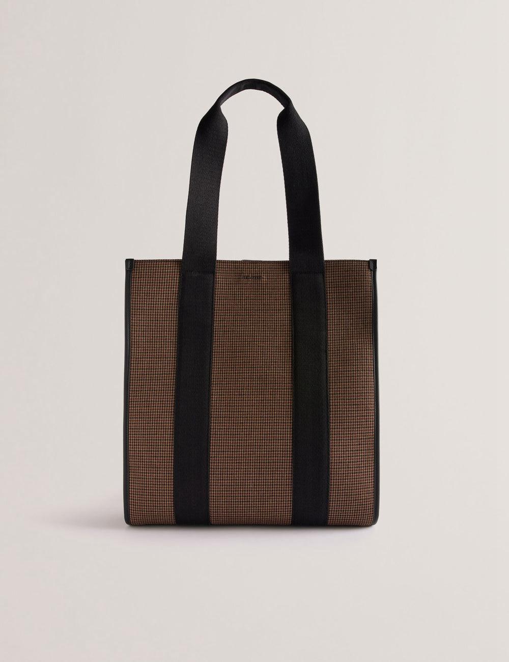 Black Men Ted Baker MALLICK - Check Wool Blend Tall Tote Bags | NZ  RZXW-72639