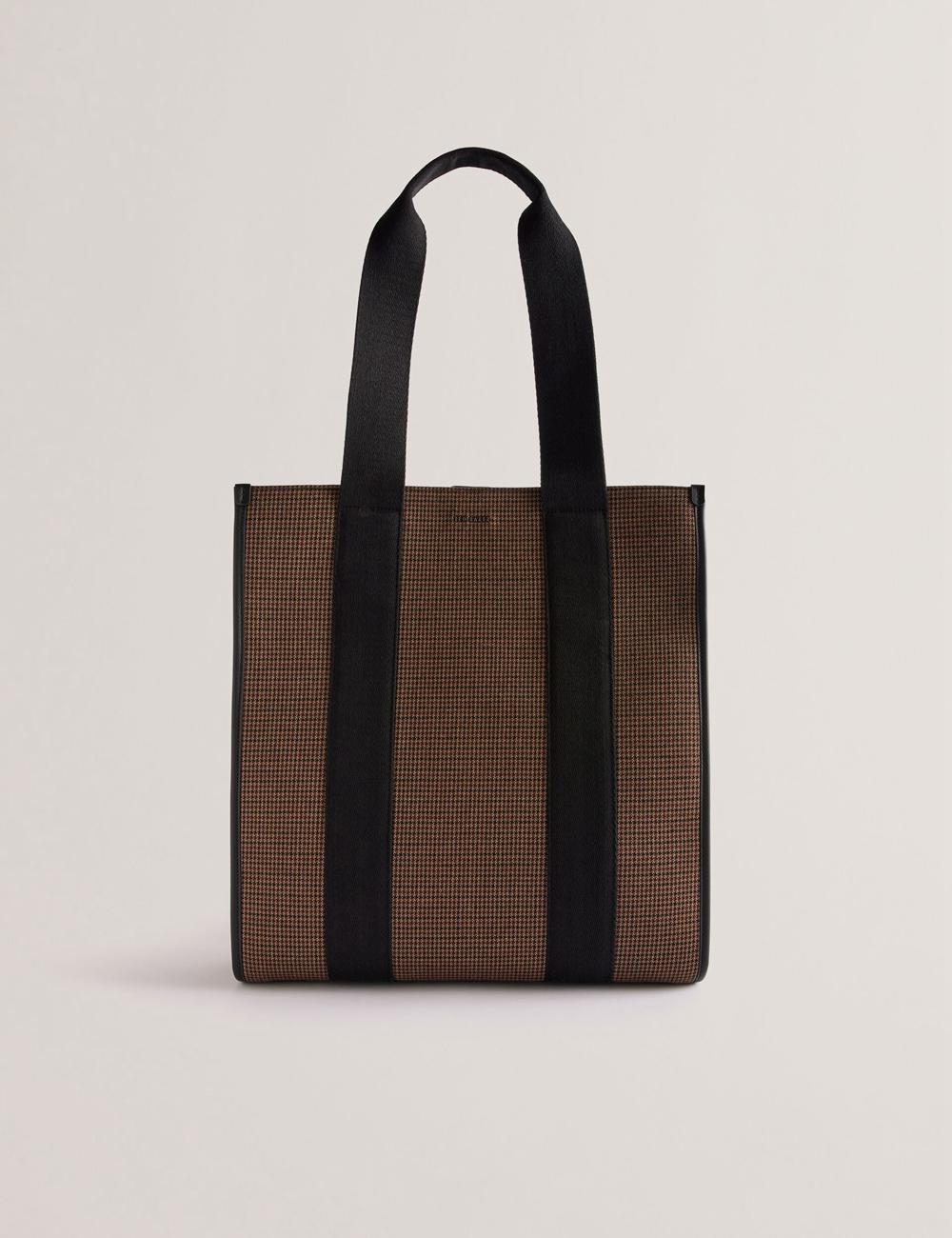 Black Men Ted Baker MALLICK - Check Wool Blend Tall Tote Bags | NZ  RZXW-72639