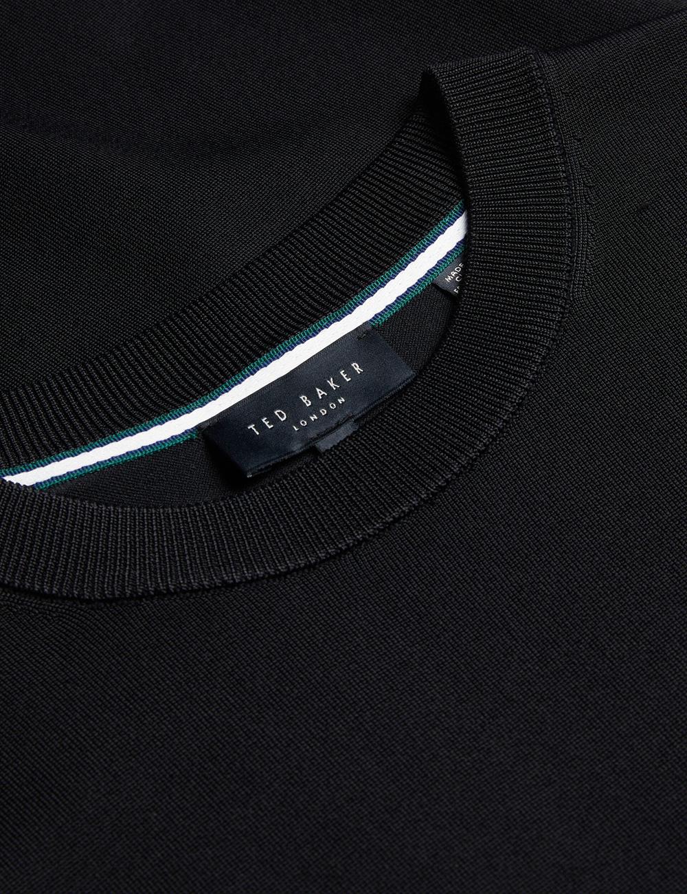 Black Men Ted Baker REYON - Rayon Crew Neck Short Sleeve T-Shirts | NZ  VLKX-08147