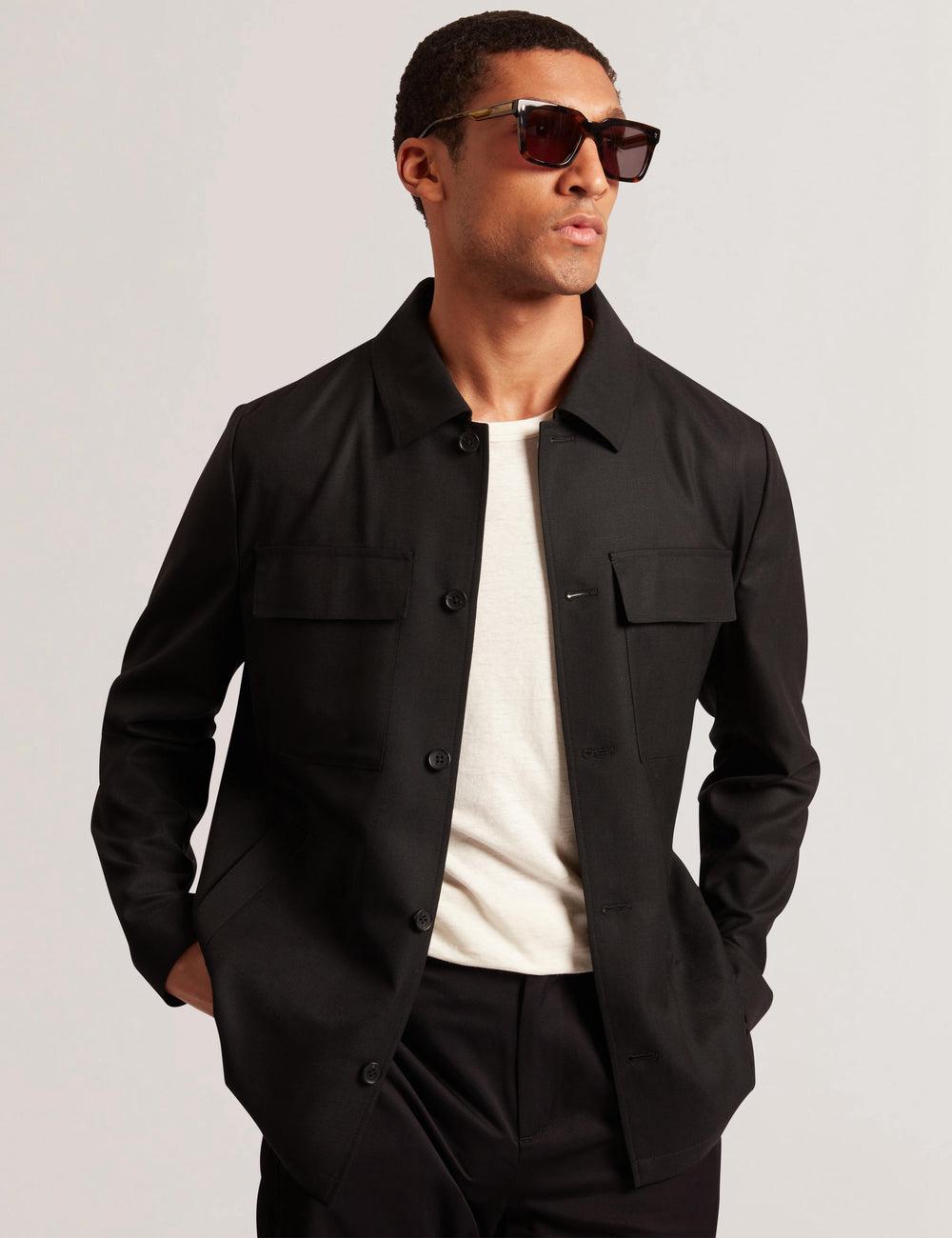 Black Men Ted Baker SELWYNJ - Lightweight Wool Blend Jackets | NZ  ETRX-35049
