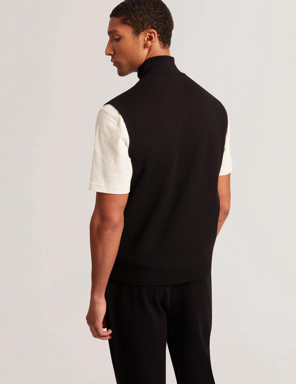 Black Men Ted Baker TERINCE - Zip-Through Funnel Neck Gillets | NZ  VWYG-73659
