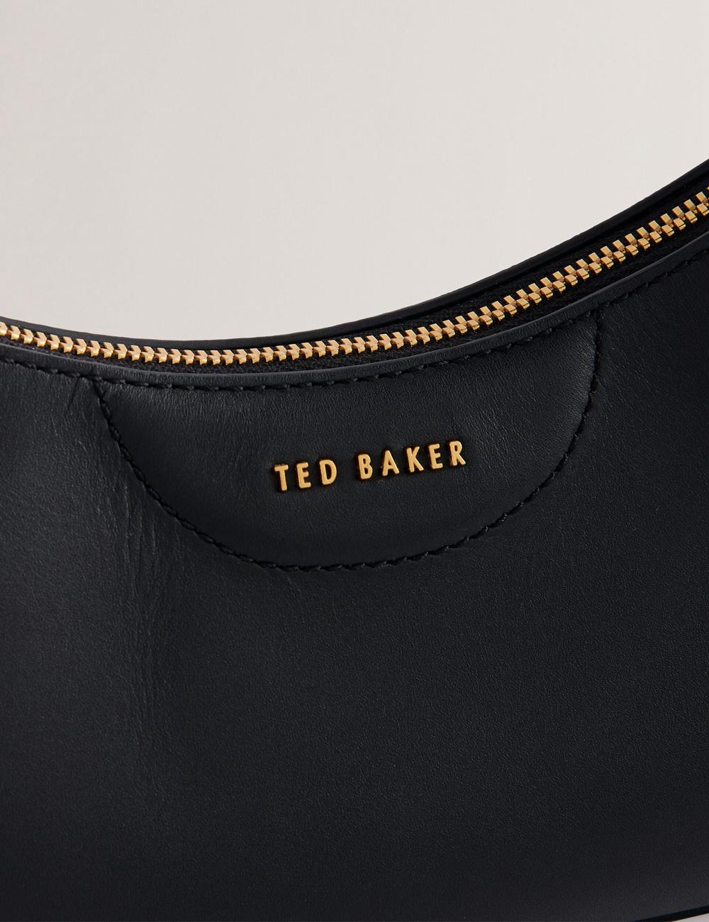 Black Women Ted Baker ESSIY - Leatheruette With Webbing Strap Shoulder Bags | NZ  KFIM-56430