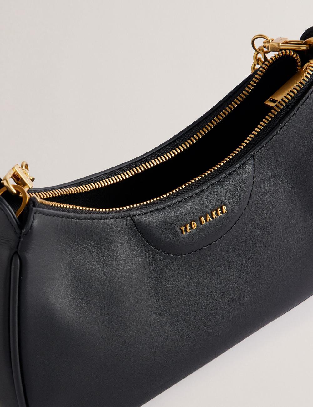 Black Women Ted Baker ESSIY - Leatheruette With Webbing Strap Shoulder Bags | NZ  KFIM-56430