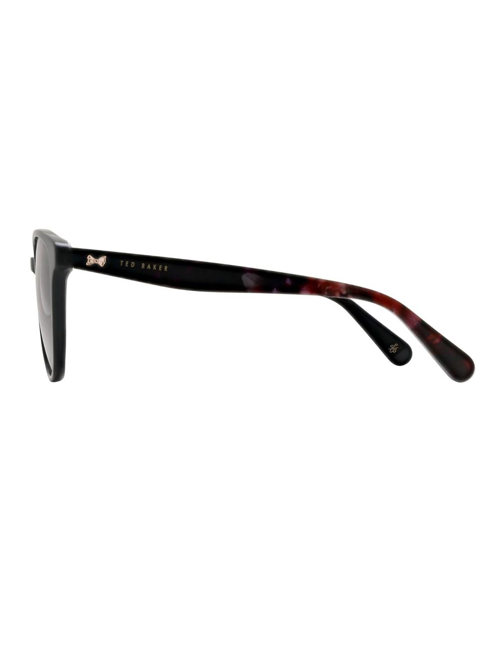Black Women Ted Baker FLORI - Classic Round Print Detail Sunglasses | NZ  XIER-08165