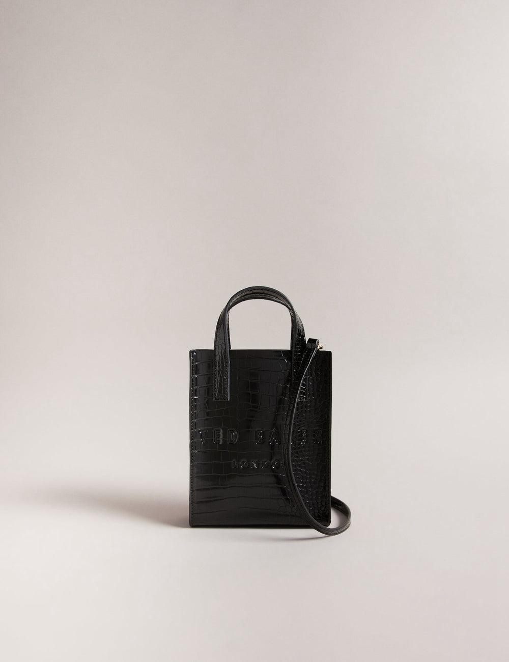 Black Women Ted Baker GATOCON - Mini Croc Effect Icon Tote Bags | NZ  TDRE-25610