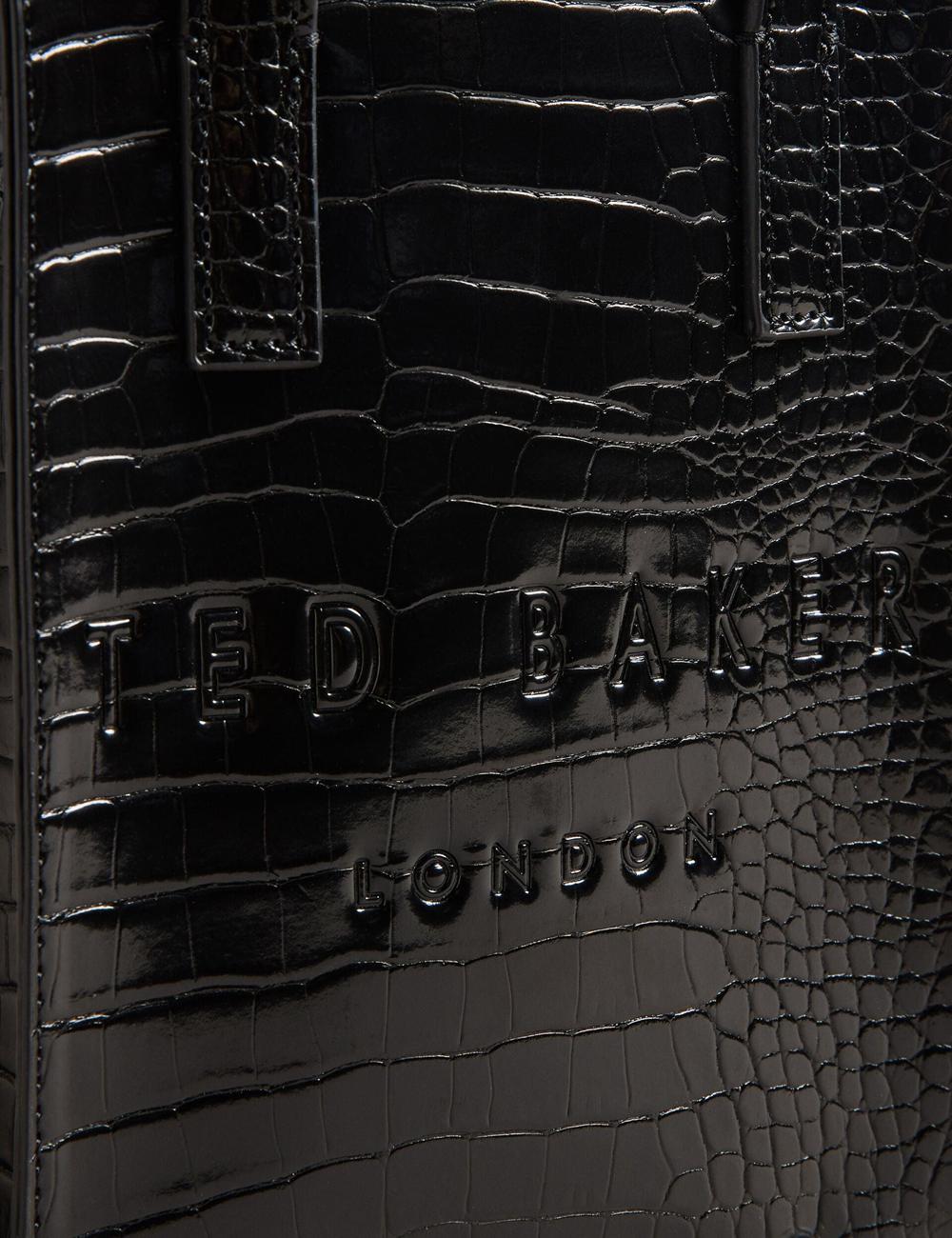 Black Women Ted Baker GATOCON - Mini Croc Effect Icon Tote Bags | NZ  TDRE-25610