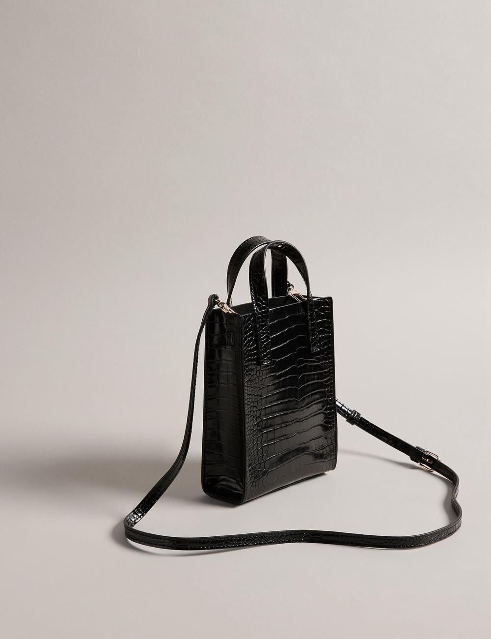 Black Women Ted Baker GATOCON - Mini Croc Effect Icon Tote Bags | NZ  TDRE-25610