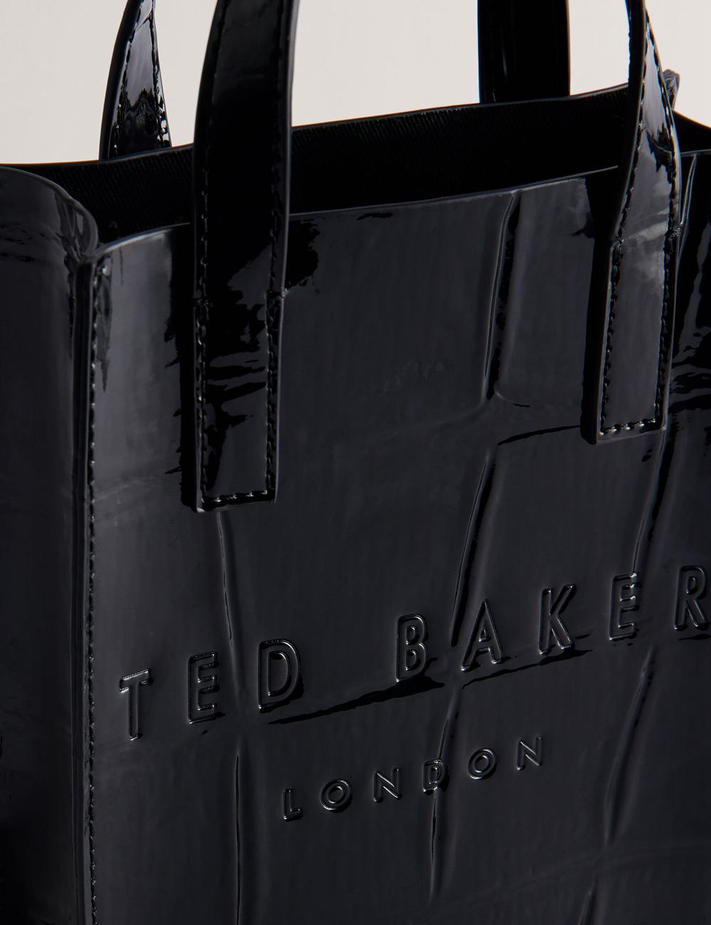 Black Women Ted Baker GATOCON - Mini Croc Effect Patent Tote Bags | NZ  CNYA-64835