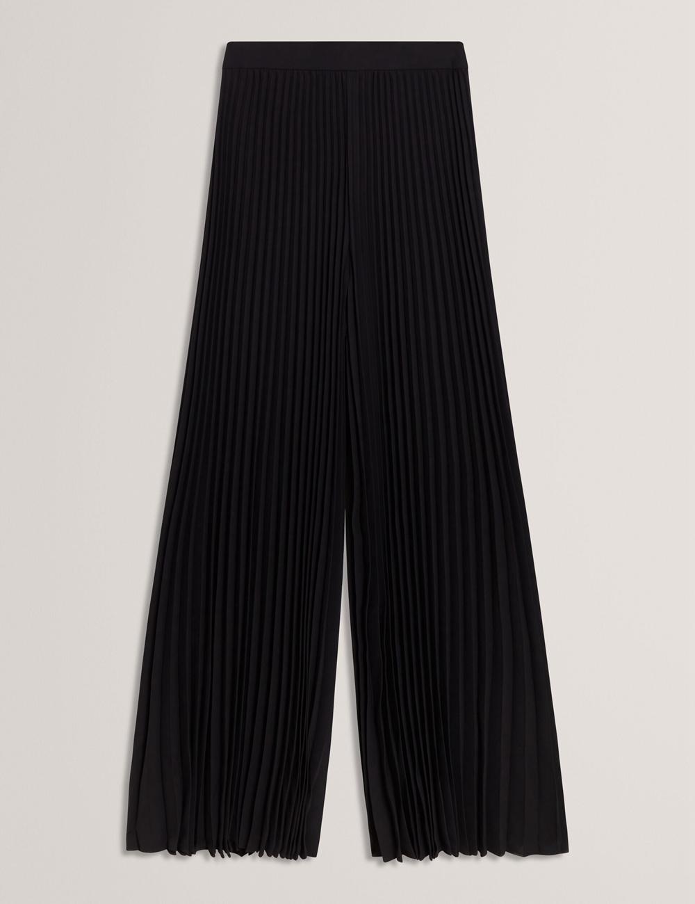 Black Women Ted Baker HARYX - Pleated Wide Leg Palazzo Trousers | NZ  KEXY-45083