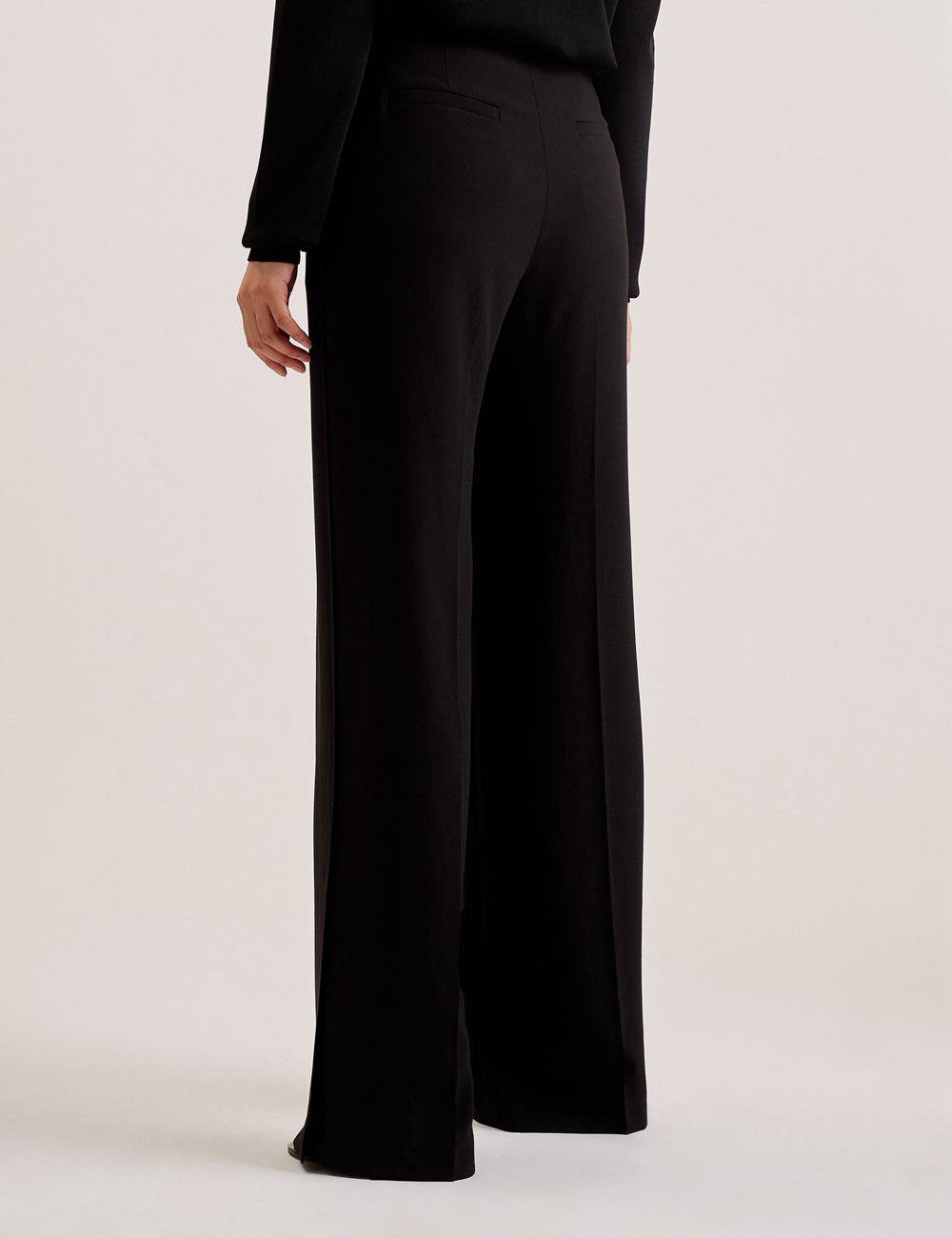 Black Women Ted Baker INUT - Tailored High Waist Wide Leg Trousers | NZ  NHWS-05648