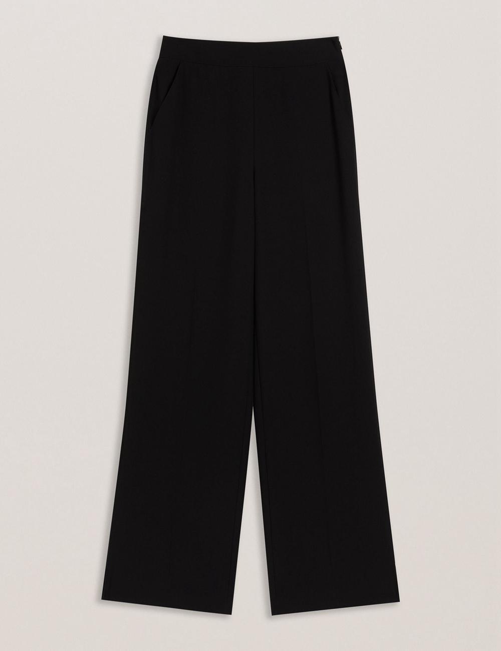 Black Women Ted Baker INUT - Tailored High Waist Wide Leg Trousers | NZ  NHWS-05648