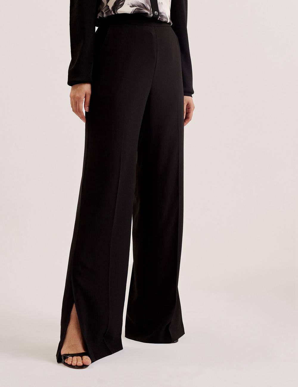 Black Women Ted Baker INUT - Tailored High Waist Wide Leg Trousers | NZ  NHWS-05648