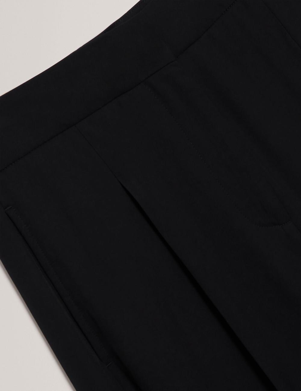 Black Women Ted Baker KIOLLI - Wool Blend Barrel Leg Tailored Trousers | NZ  DEOT-93208