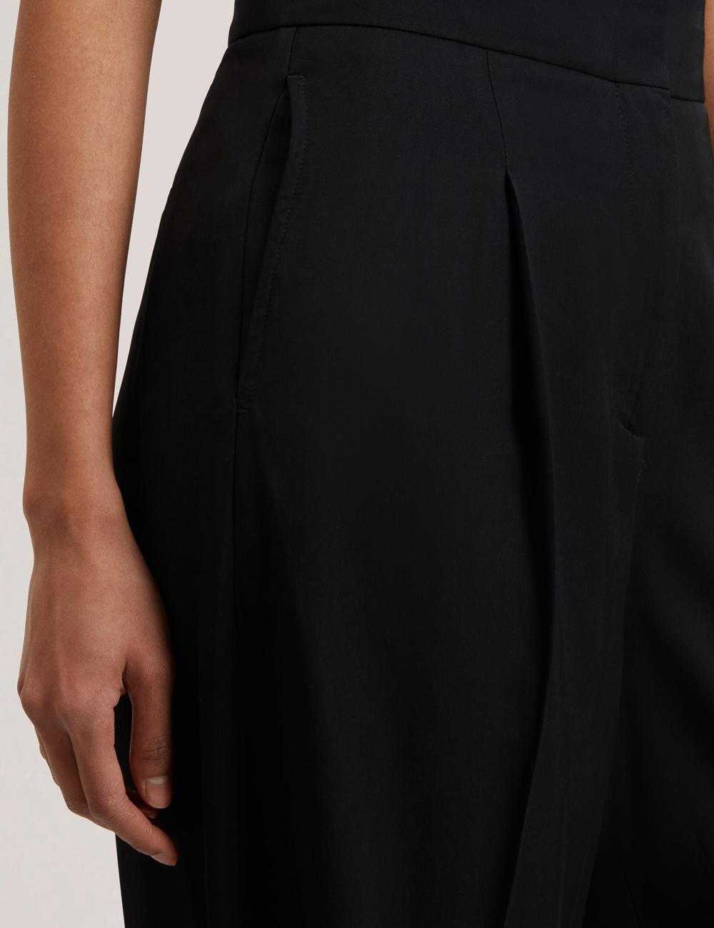 Black Women Ted Baker KIOLLI - Wool Blend Barrel Leg Tailored Trousers | NZ  DEOT-93208