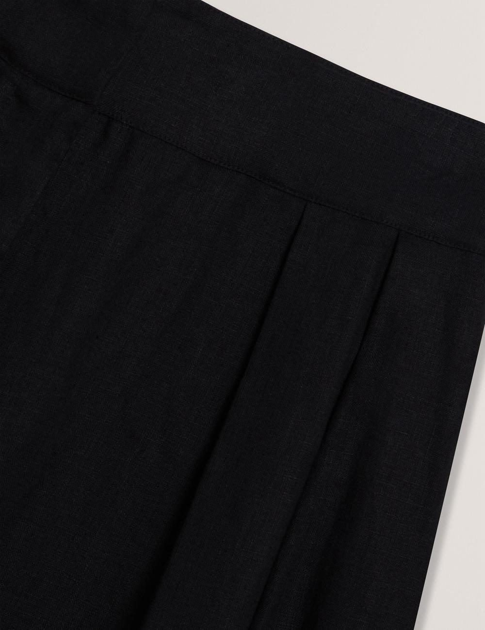 Black Women Ted Baker KYFAAT - Pure Linen Tailored Wide Leg Trousers | NZ  VQZP-56382