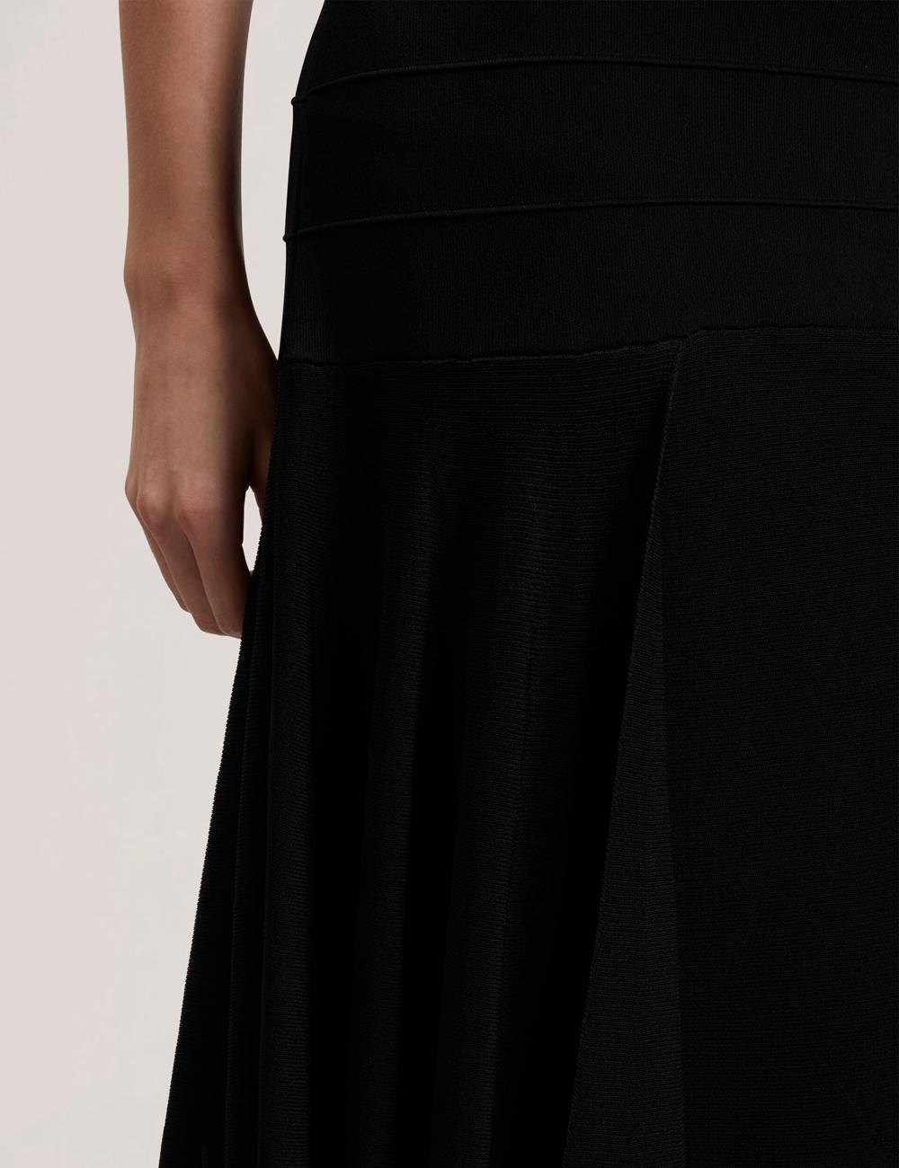Black Women Ted Baker LAURRIE - Asymmetric Waterfall Hem Knitted Midi Skirts | NZ  EZLX-46378