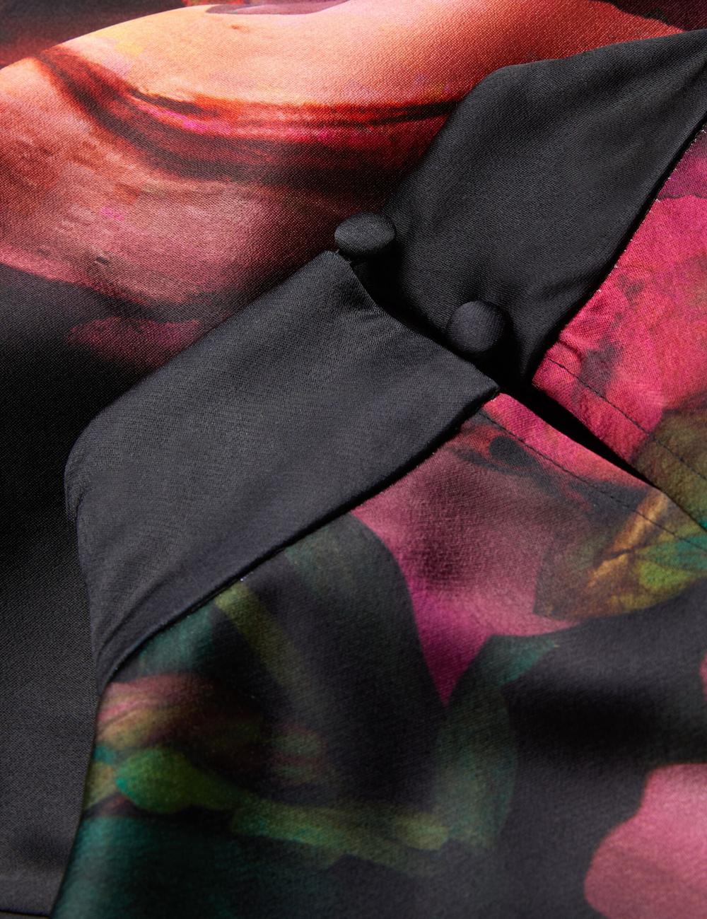 Black Women Ted Baker LOUSIOS - Printed Neck Wide Leg Jumpsuits | NZ  QZHU-27956