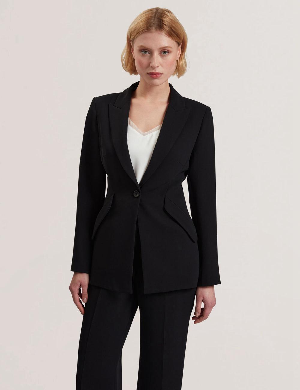 Black Women Ted Baker MANABL - Slim Fit Single Breasted Tailored Blazer Jackets | NZ  QCOH-63541