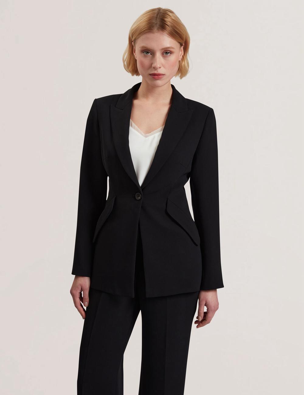 Black Women Ted Baker MANABL - Slim Fit Single Breasted Tailored Blazer Jackets | NZ  QCOH-63541