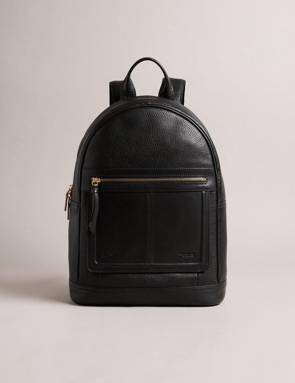 Black Women Ted Baker NISHAY - Leather Zip Pocket Laptop Backpacks | NZ  FIHA-15396