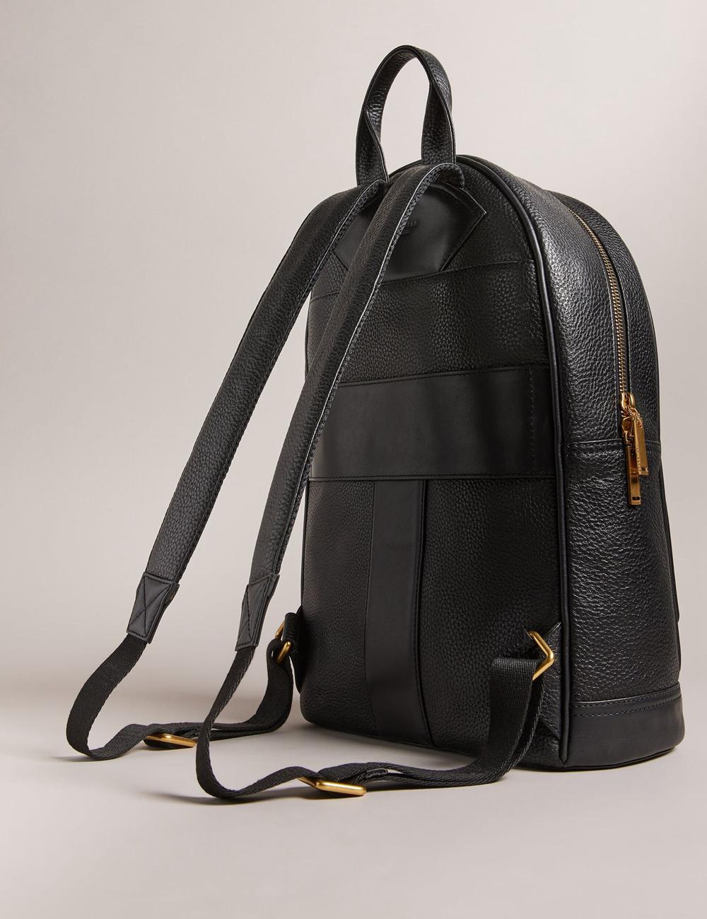 Black Women Ted Baker NISHAY - Leather Zip Pocket Laptop Backpacks | NZ  FIHA-15396