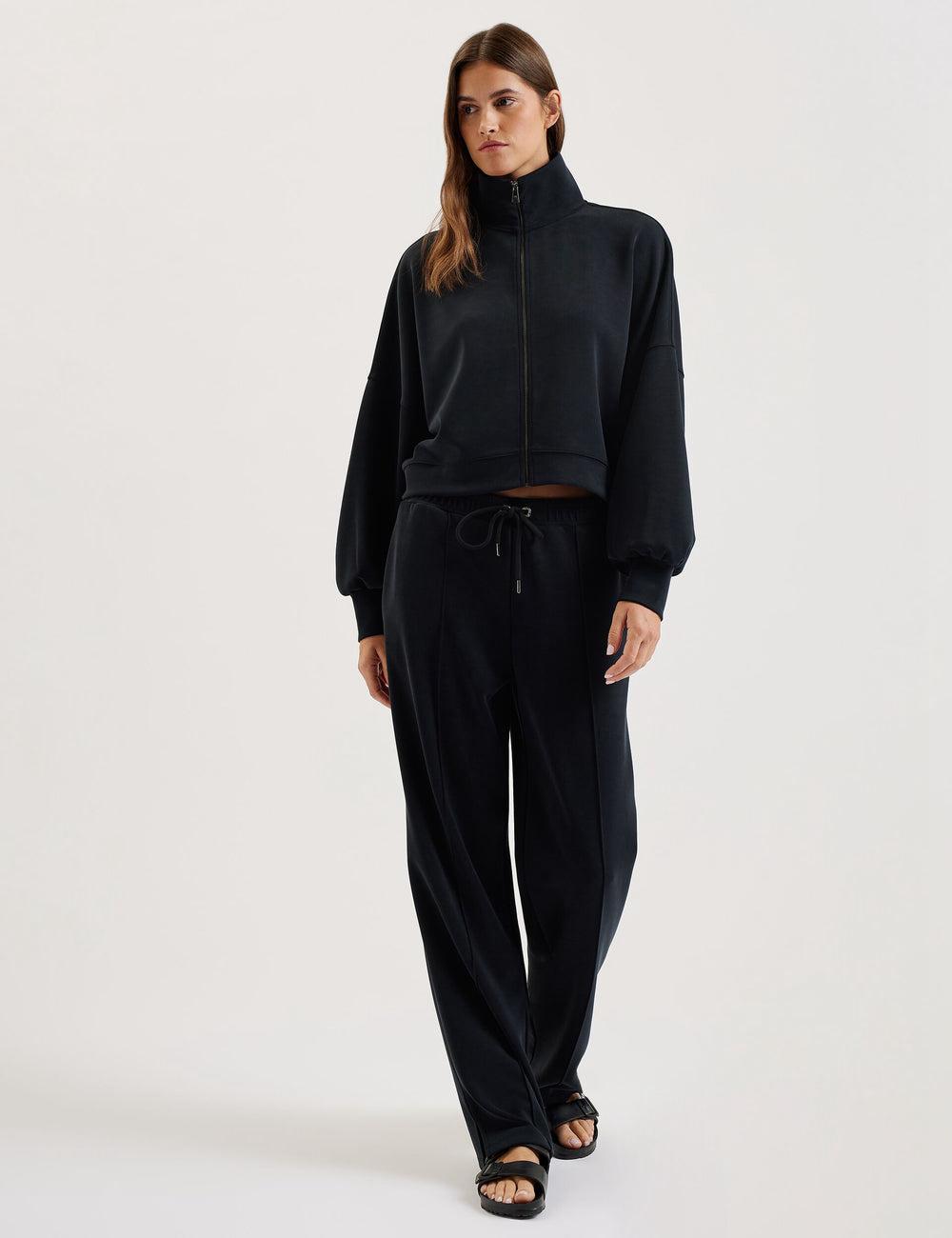 Black Women Ted Baker NOWELLL - Straight Leg Joggers With Split Hem Joggers | NZ  CPYG-12056