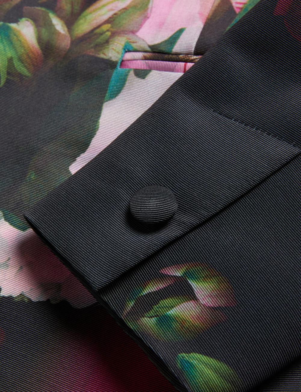 Black Women Ted Baker OKUNI - Fitted Floral Print Tailored Blazers | NZ  TULZ-57094