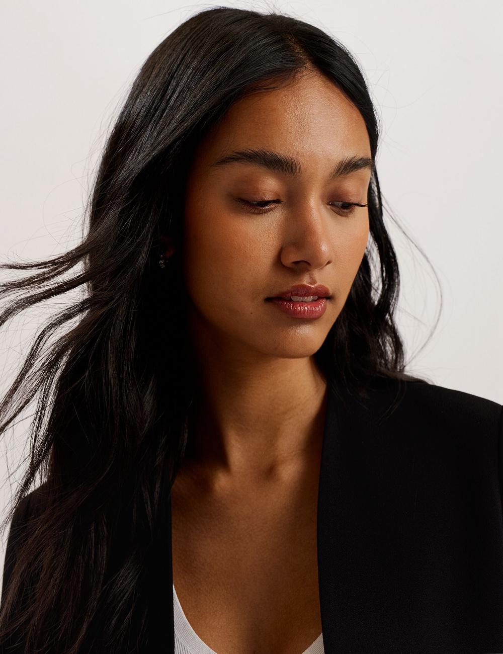 Black Women Ted Baker POPSY - 3/4 Sleeve Crop Blazers | NZ  UHDY-31765