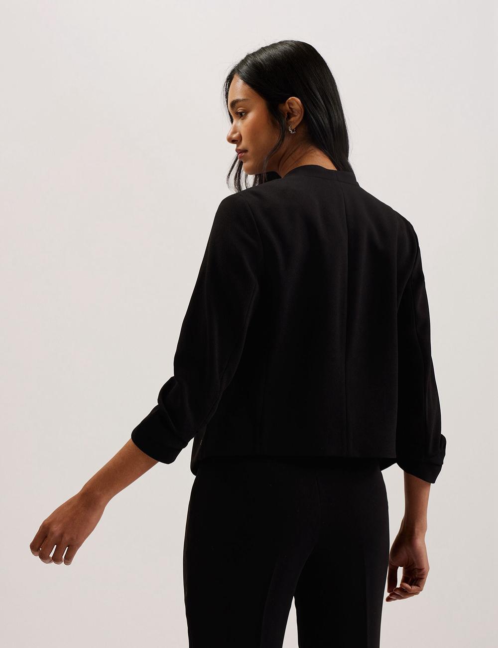 Black Women Ted Baker POPSY - 3/4 Sleeve Crop Blazers | NZ  UHDY-31765
