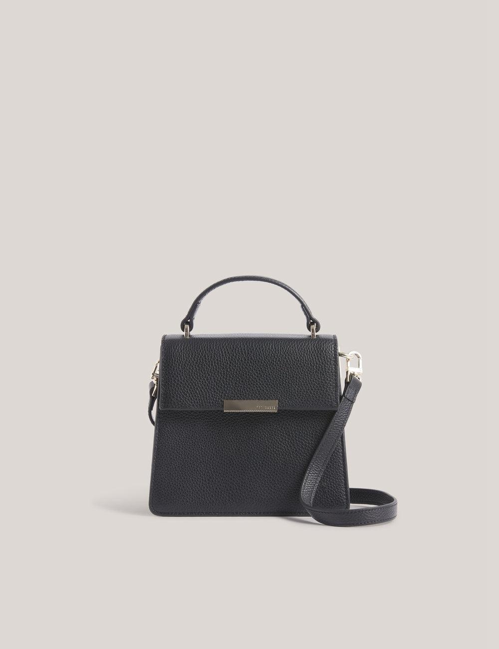 Black Women Ted Baker ROSELII - Small Top Handle Bar Detail Leather Crossbody Bags | NZ  RBEL-79286