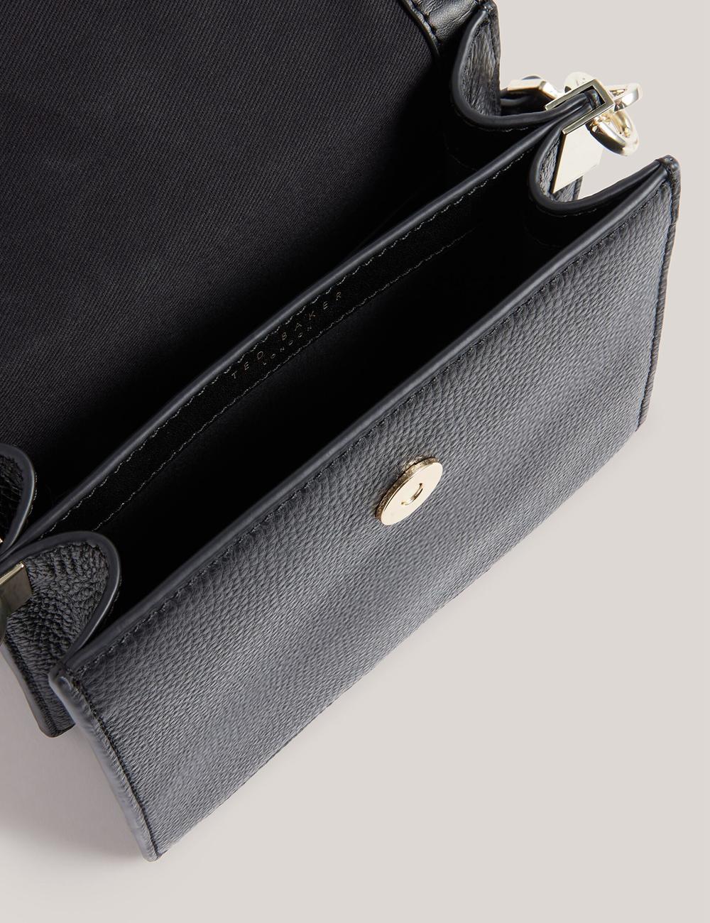 Black Women Ted Baker ROSELII - Small Top Handle Bar Detail Leather Crossbody Bags | NZ  RBEL-79286